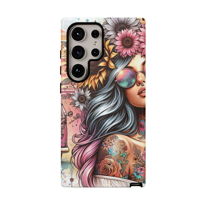 Retro Boho Wanderer – Sunflower Hippie Van Mobile Cover