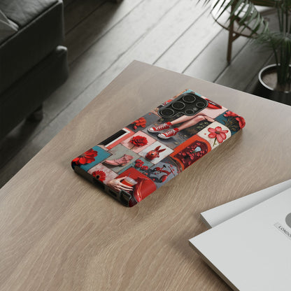 Red Sneakers & Roses Collage Phone Case