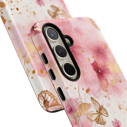 Blush Elegance Floral Mobile Case