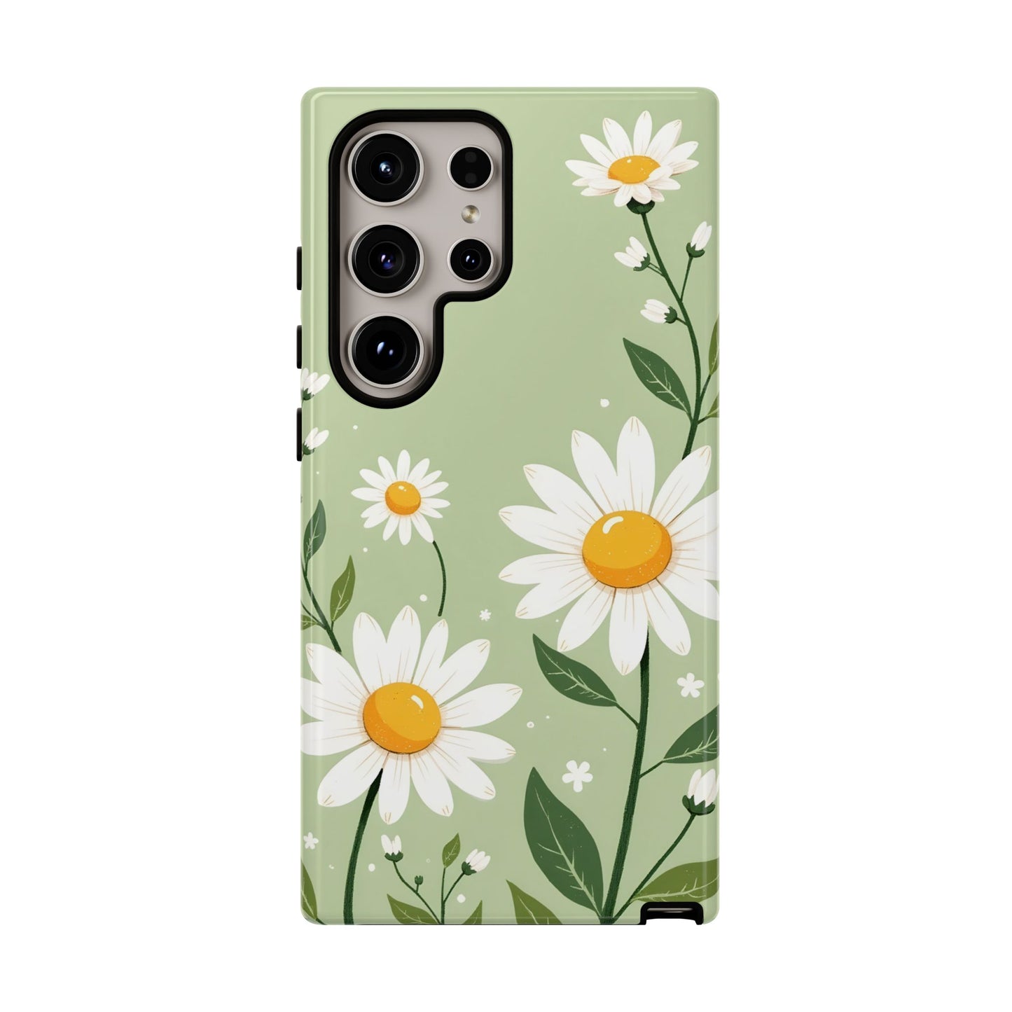 Green Floral Case, Daisy Pattern Design, Iphone Case Design, Perfect Gift For Her