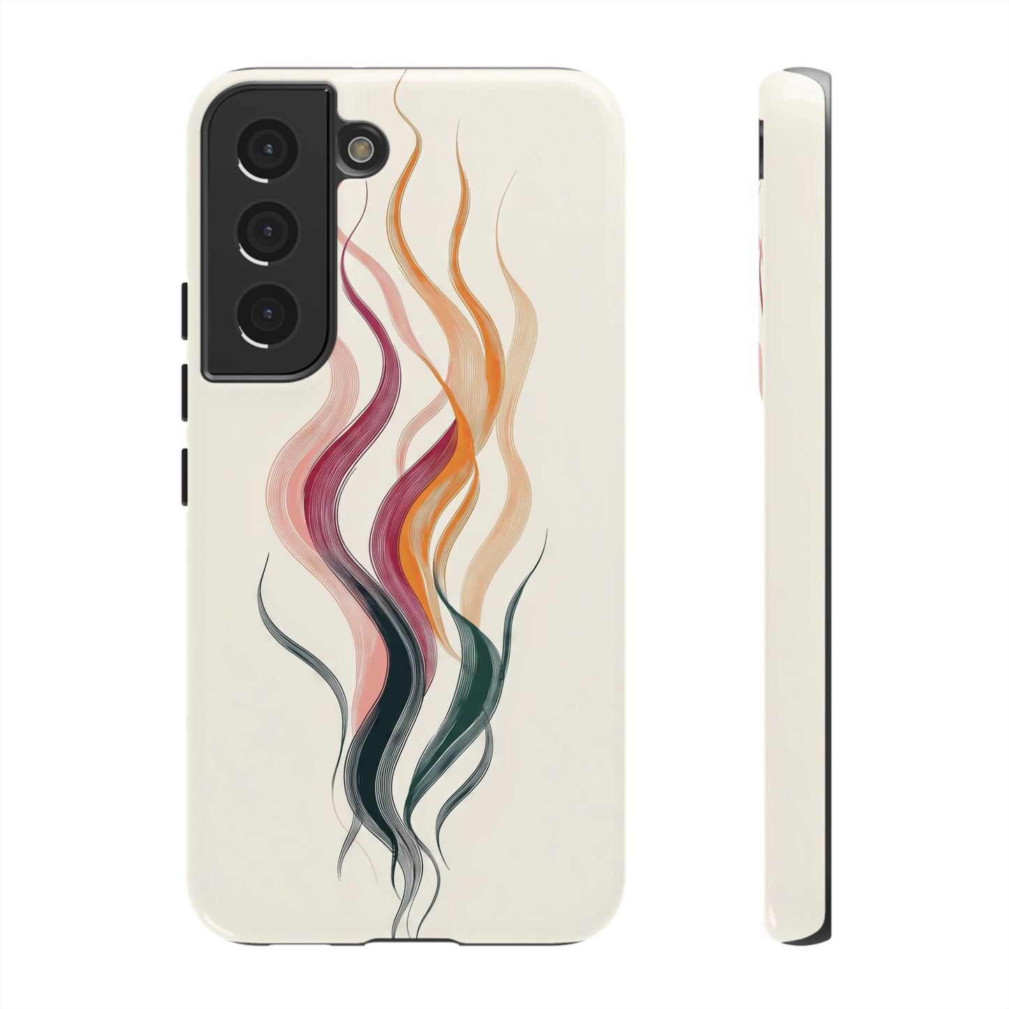 Whispering Waves – Elegant Line Art Abstract Phone Case for iPhone, Samsung & Pixel