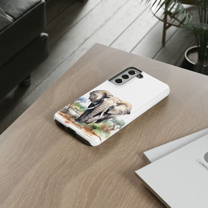 Safari Watercolor Elephant Mobile Cover – Artistic Wildlife Design