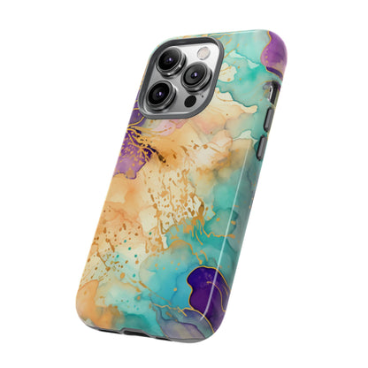 Golden Aura Abstract Watercolor Mobile Case