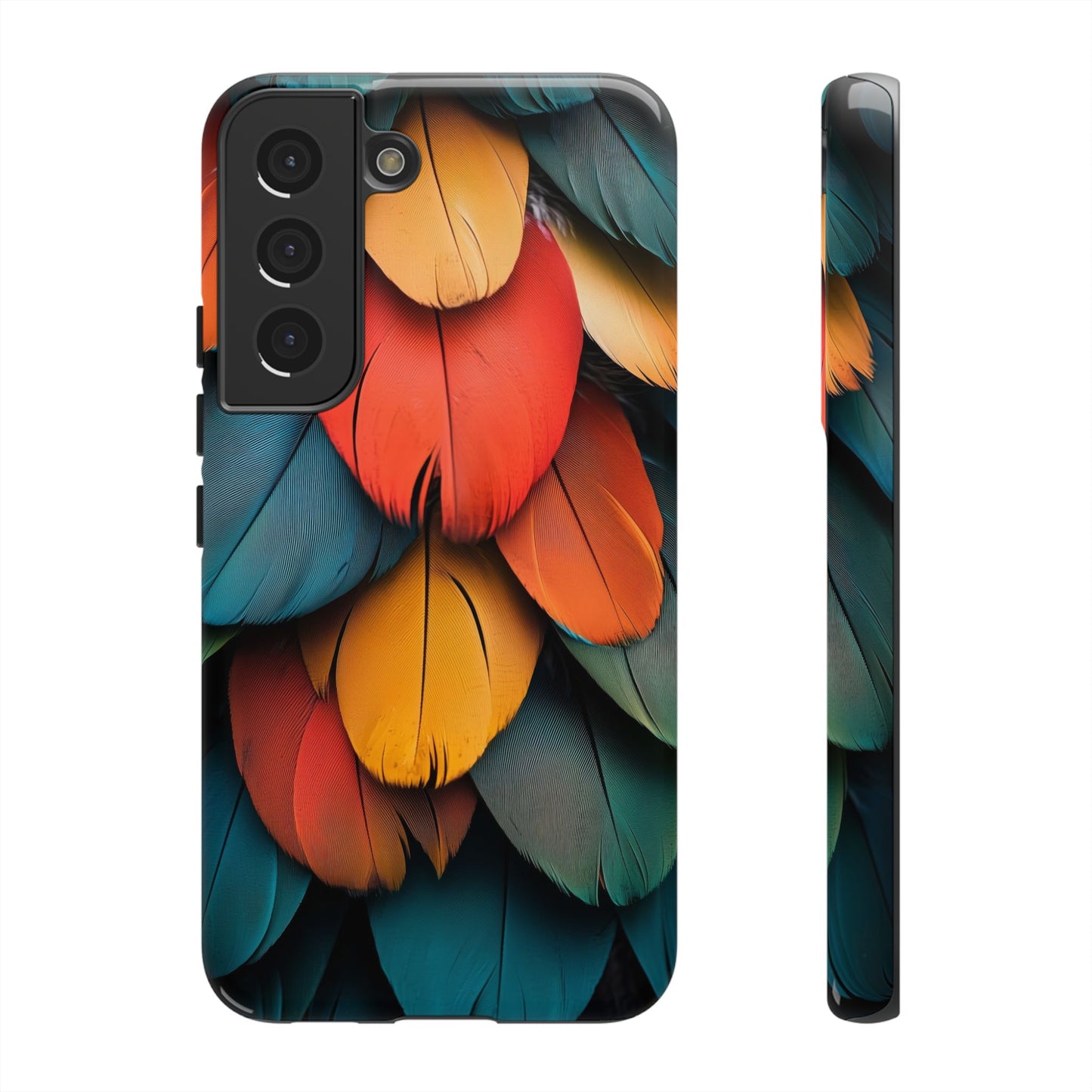 Exotic Macaw Feather Phone Case for iPhone, Samsung & Google Pixel