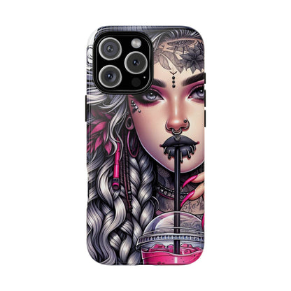 Icy Rebel – Silver Dreads & Edgy Street Chic Mobile Cover