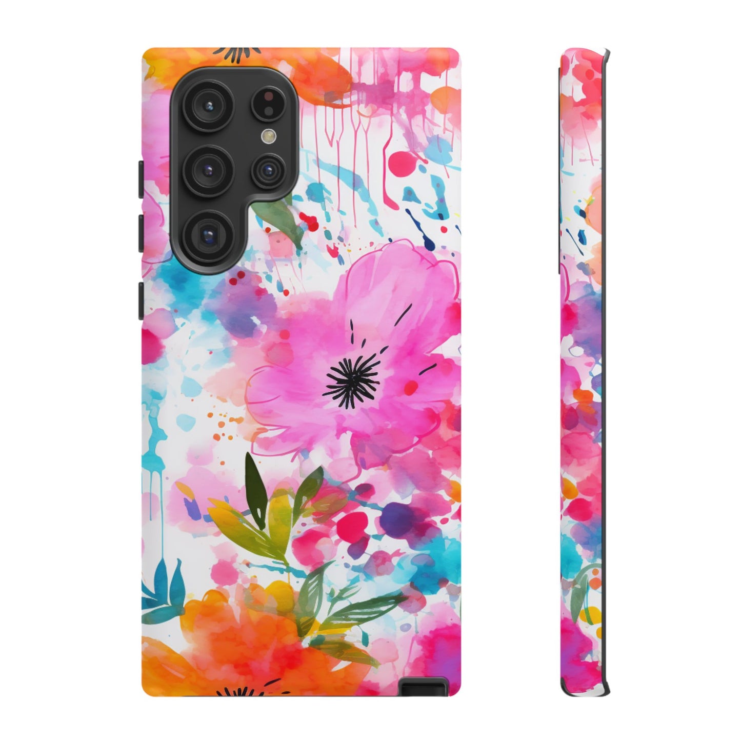Vibrant Watercolor Floral Phone Case – Artistic & Colorful Design