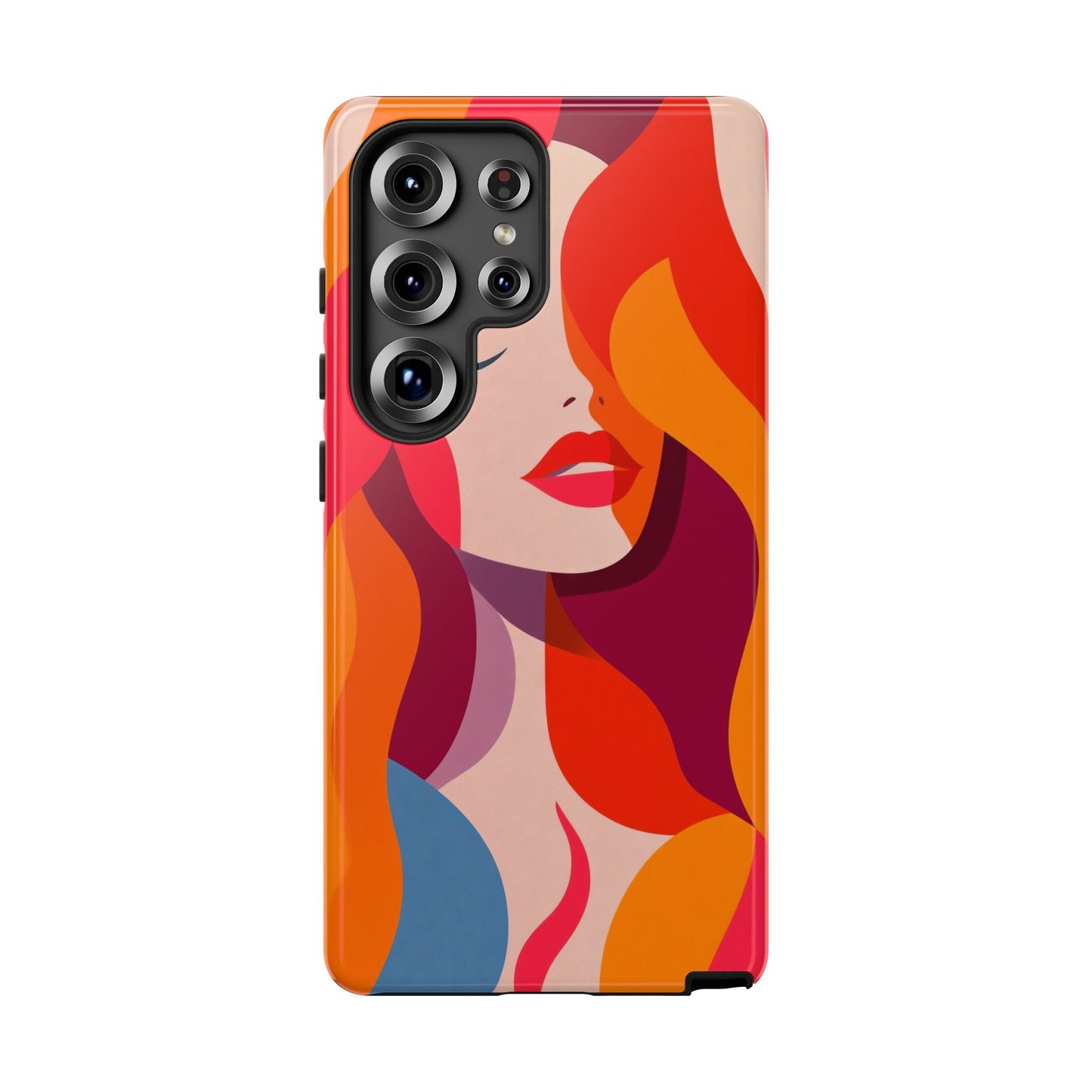 Flame Muse – Abstract Goddess Phone Case for iPhone, Samsung & Pixel