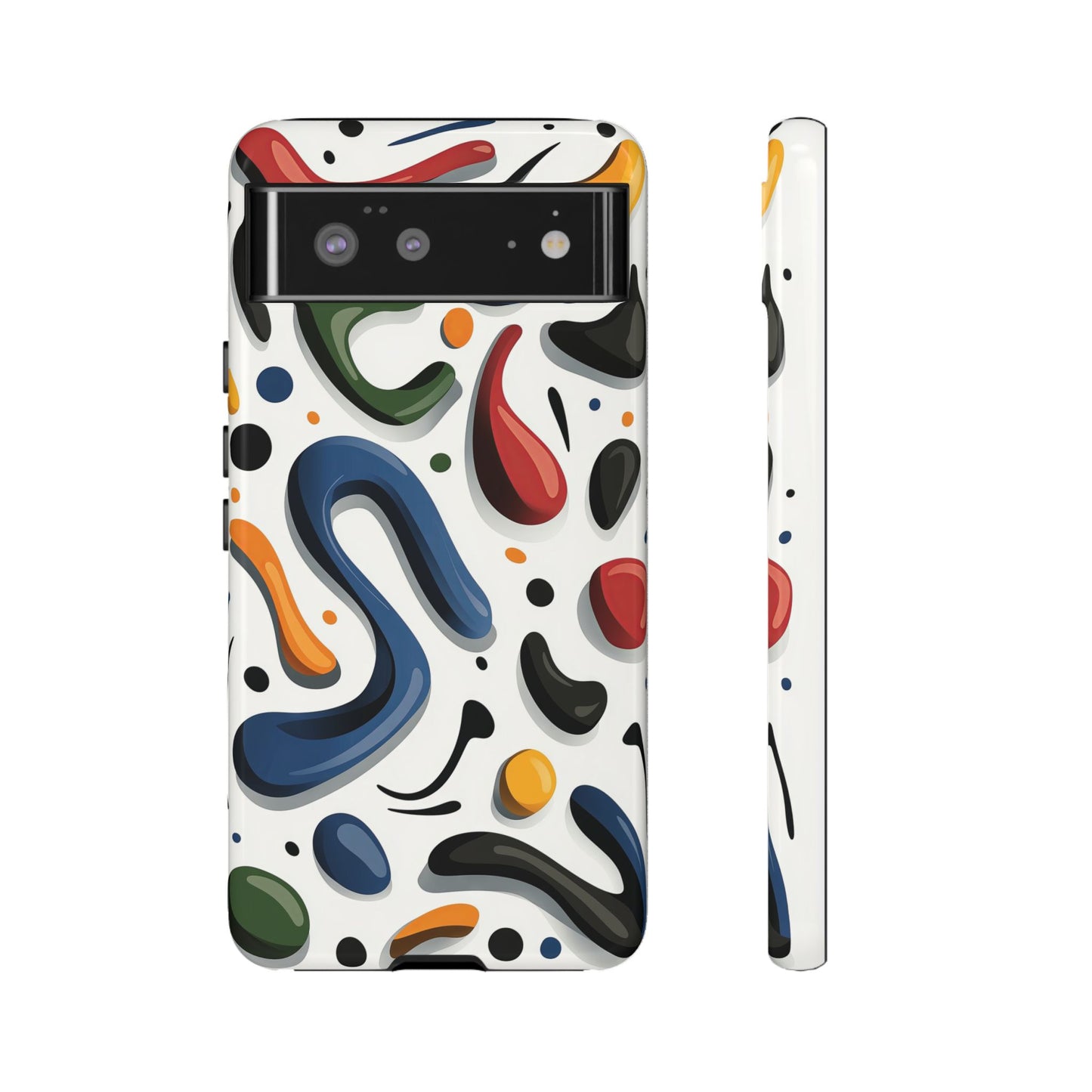 Color Cascade – Glossy Abstract Blob Case for iPhone, Pixel & Samsung