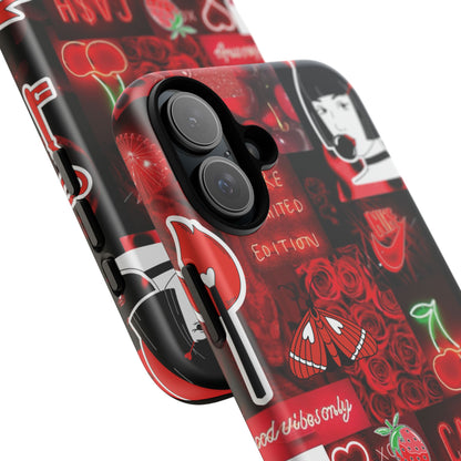 Red Pop Art Neon Vibes Phone Case