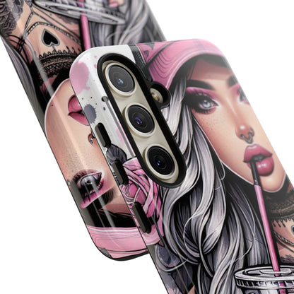 Pink Aesthetic Rebel – Iced Coffee & Inked Beauty Mobile Cover