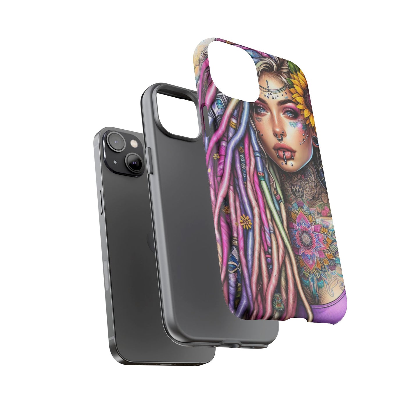 Boho Mandala Goddess – Ethereal Tattoo Art Mobile Cover