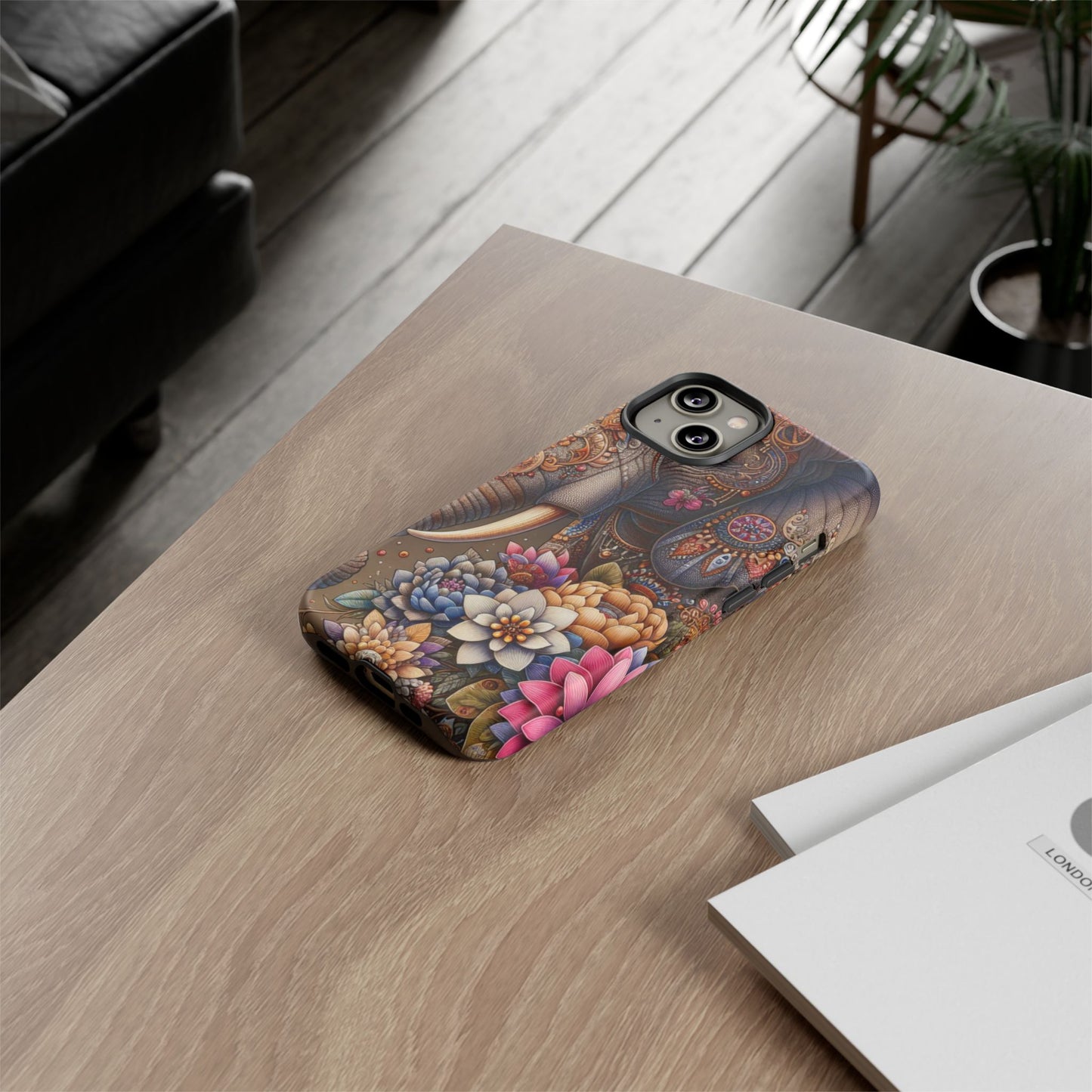 Royal Ornate Elephant Mobile Cover – Luxurious Bohemian Art