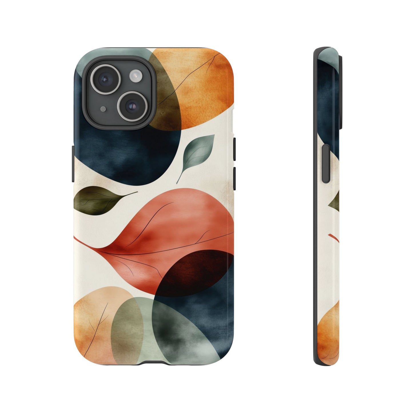 Tranquil Tones Terrazzo Leaves Print Phone Case for iPhone, Pixel & Samsung