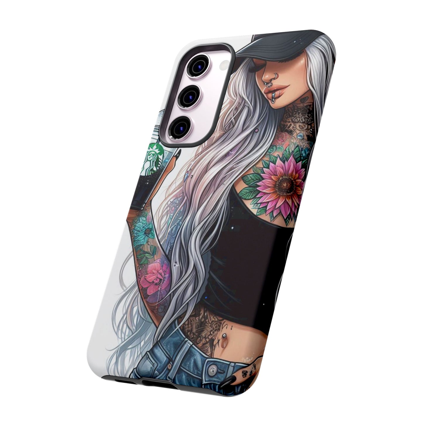 Tattooed Coffee Queen – Edgy Urban Aesthetic Mobile Cover