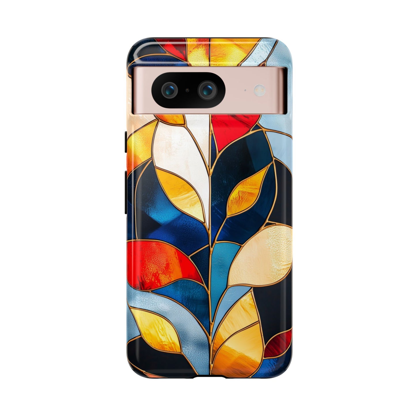 Ember Bloom – Vivid Leaf Mosaic Phone Case for iPhone, Samsung & Pixel
