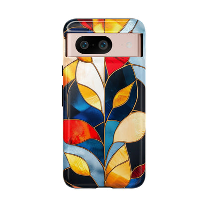 Ember Bloom – Vivid Leaf Mosaic Phone Case for iPhone, Samsung & Pixel