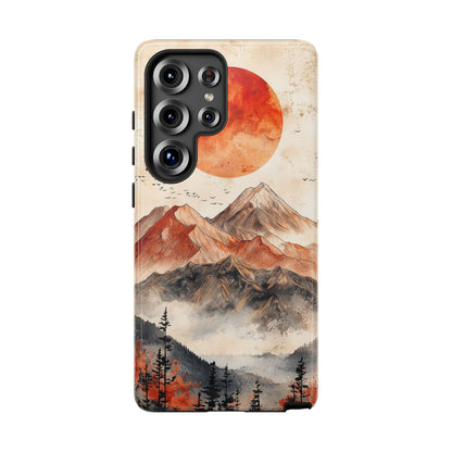 Boho Mountain Sunrise Phone Case for iPhone, Pixel & Samsung