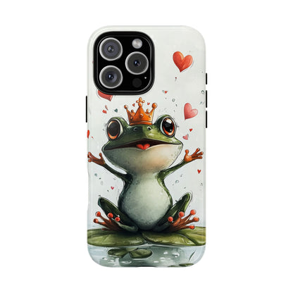 Happy Frog King Phone Case – Cute Anime Aesthetic for iPhone, Google Pixel & Samsung