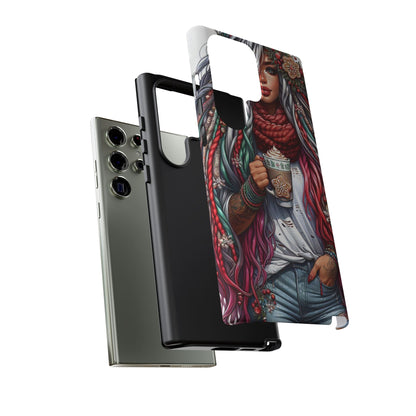 Boho Winter Queen – Cozy Dreads & Holiday Vibes Mobile Cover