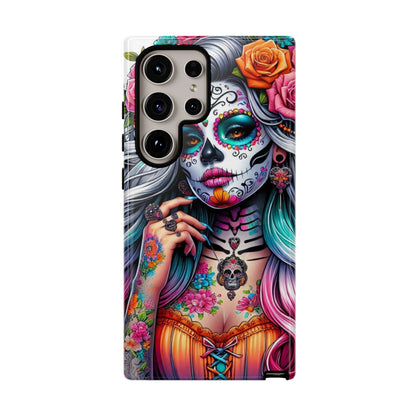 Sugar Skull Goddess – Día de los Muertos Floral Queen Mobile Cover