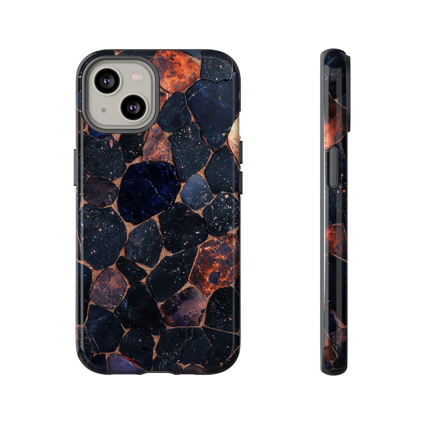 Dark Midnight Terrazzo Phone Case for iPhone, Google Pixel, Samsung