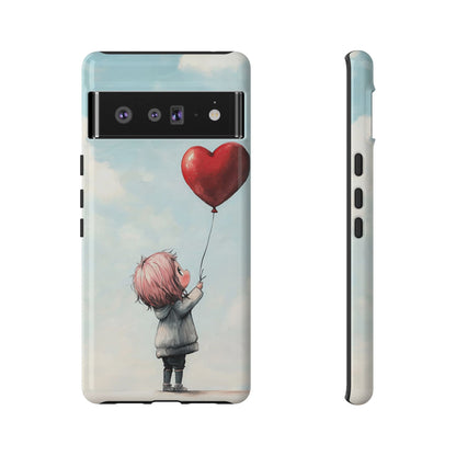 Anime Heart Balloon Phone Case – Dreamy & Cute Art for iPhone, Google Pixel & Samsung