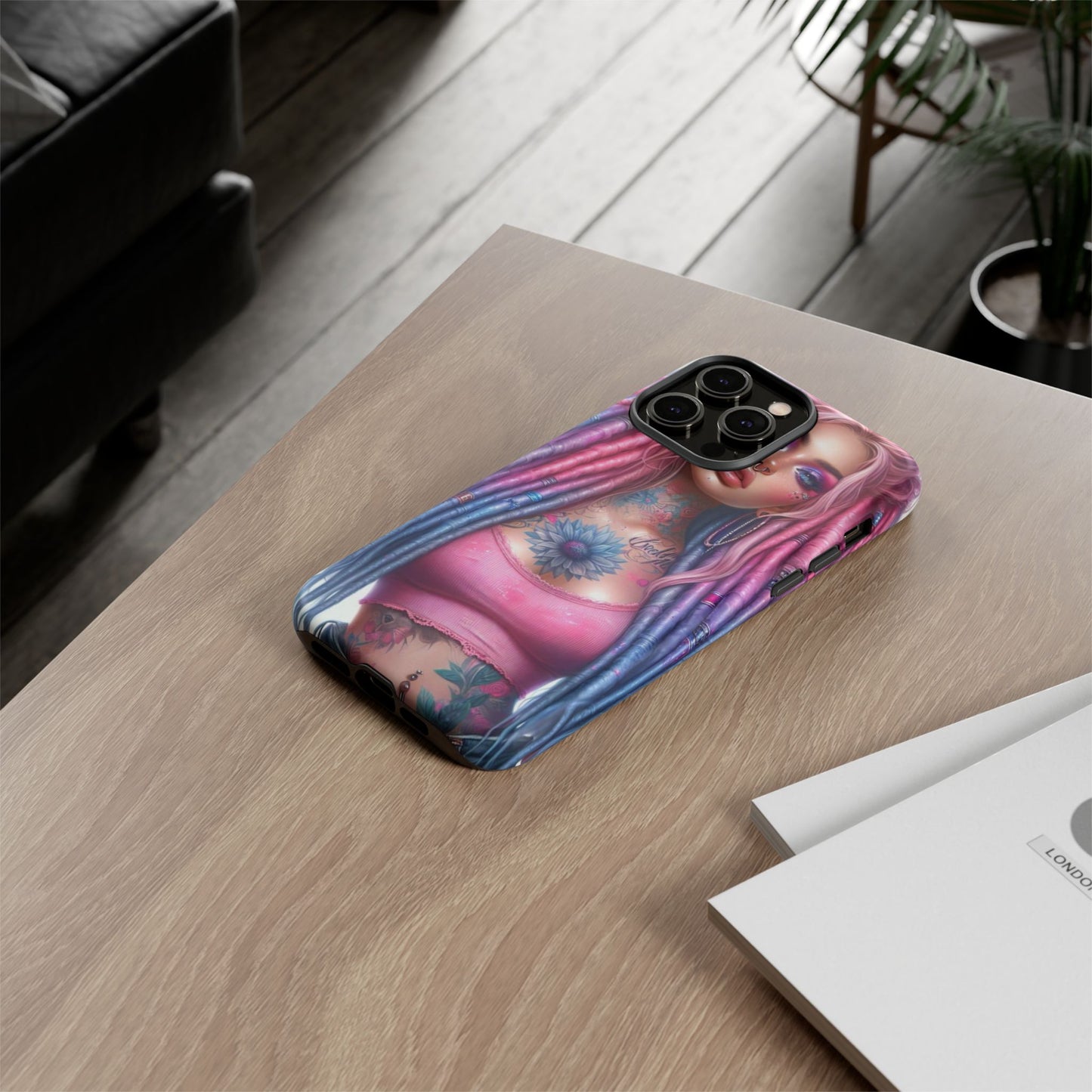 Boho Dream – Vibrant Dreadlocks & Floral Ink Mobile Cover