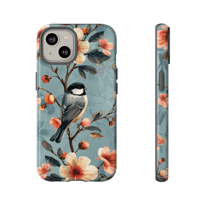 Floral Bird Phone Case - Elegant Nature-Inspired Cover for iPhone, Samsung & Google Pixel