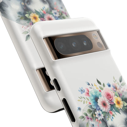 Floral Crown Elephant Mobile Cover – Elegant Watercolor Art