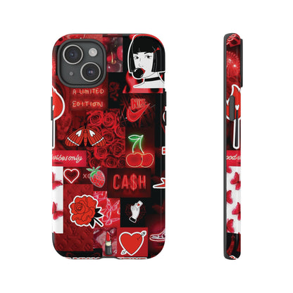 Red Pop Art Neon Vibes Phone Case