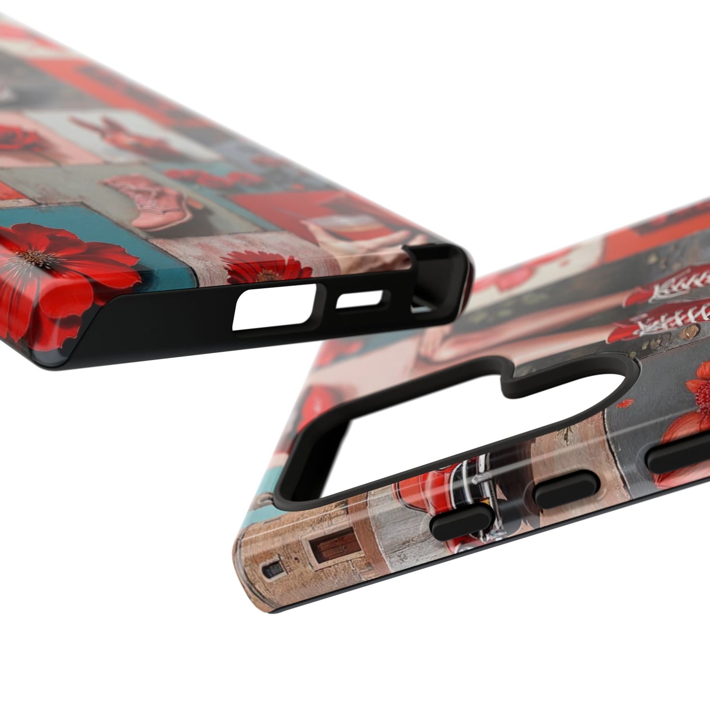 Red Sneakers & Roses Collage Phone Case