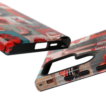 Red Sneakers & Roses Collage Phone Case