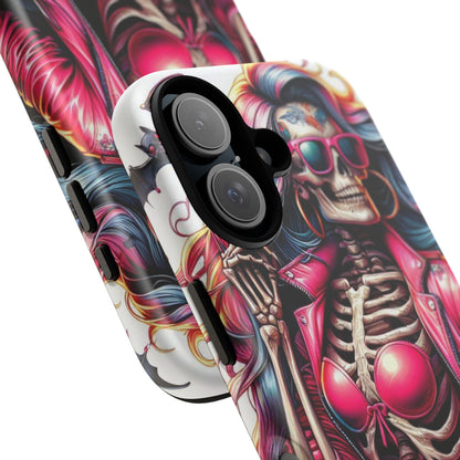 Neon Bones – Retro Skeleton & Vibrant Punk Aesthetic Mobile Cover