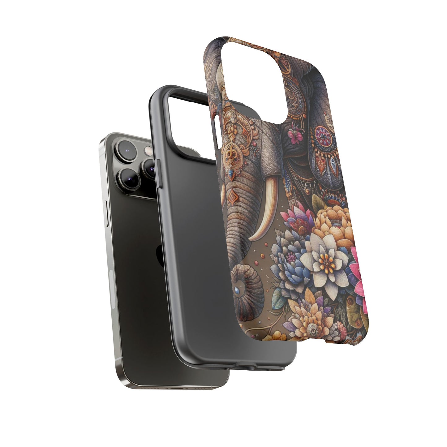 Royal Ornate Elephant Mobile Cover – Luxurious Bohemian Art
