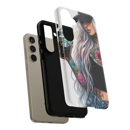 Tattooed Coffee Queen – Edgy Urban Aesthetic Mobile Cover