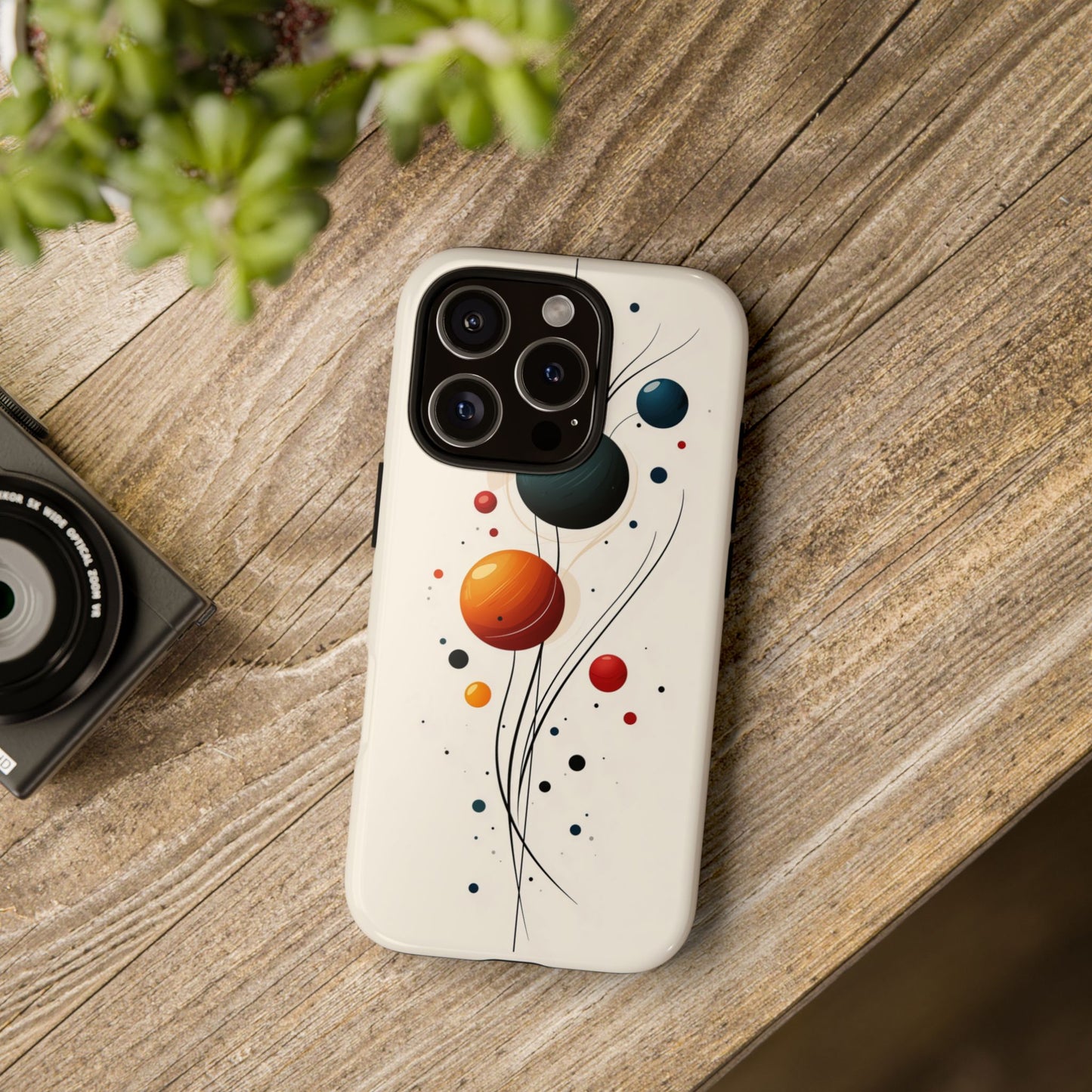 Modern Orbit Abstract Phone Case – Minimal Planet-Inspired Design for iPhone, Samsung & Pixel