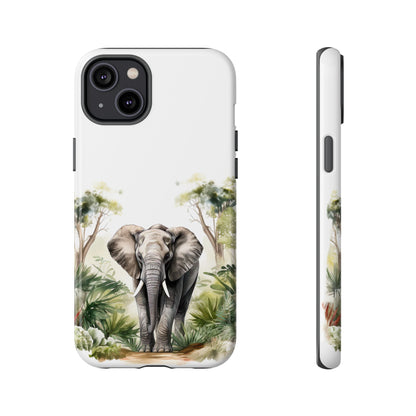 Serene Jungle Elephant Mobile Cover – Watercolor Wildlife Design