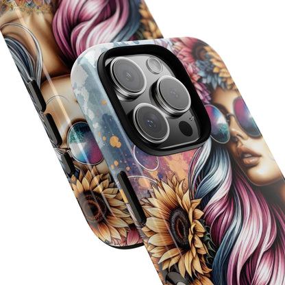 Bohemian Sunflower Queen – Retro Floral Fantasy Mobile Cover