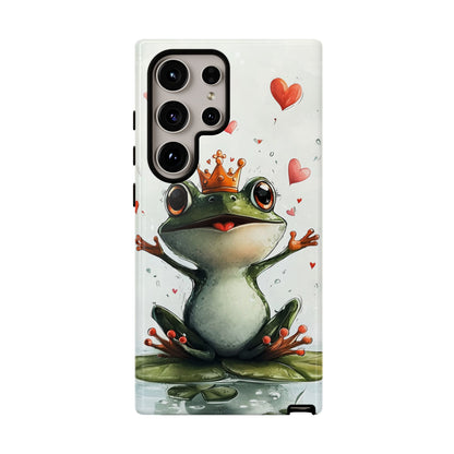 Happy Frog King Phone Case – Cute Anime Aesthetic for iPhone, Google Pixel & Samsung