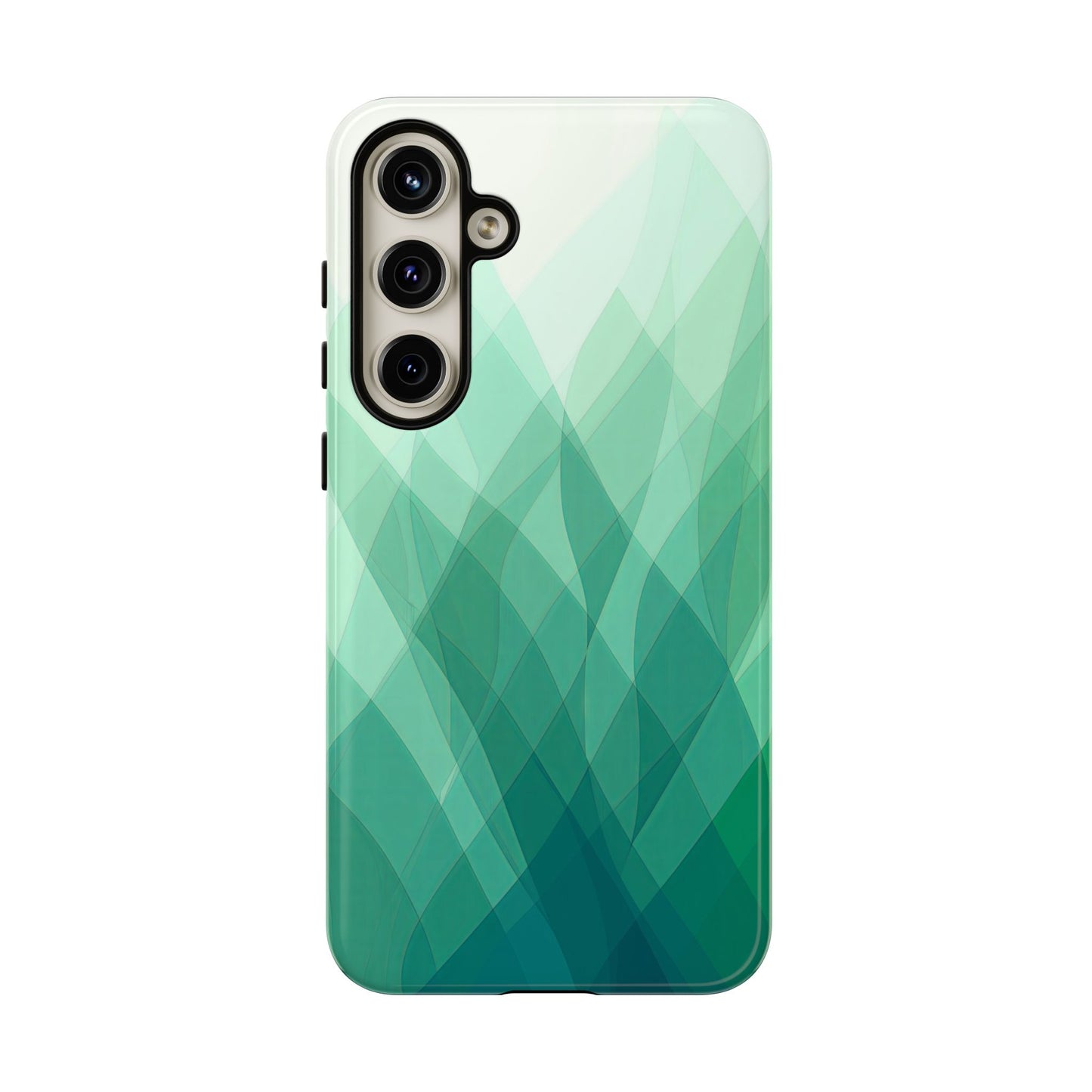 Verdant Flow – Abstract Green Wave Phone Case for iPhone, Samsung & Pixel