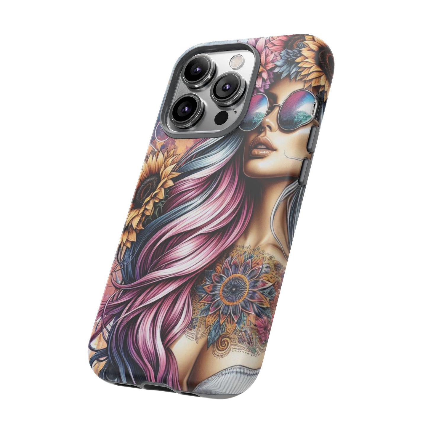 Bohemian Sunflower Queen – Retro Floral Fantasy Mobile Cover