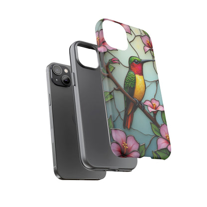 Elegant Hummingbird with Floral Mosaic | Artistic Nature Design