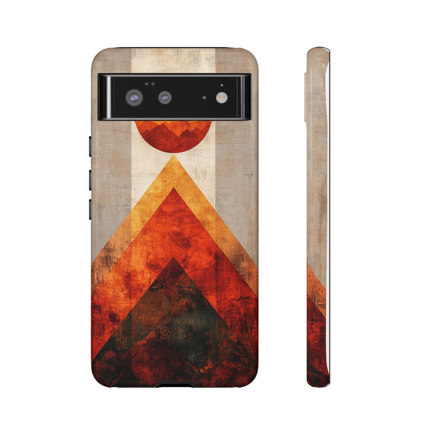 Boho Sun & Peaks Geometric Phone Case for iPhone, Pixel & Samsung
