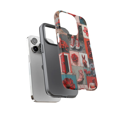 Red Sneakers & Roses Collage Phone Case