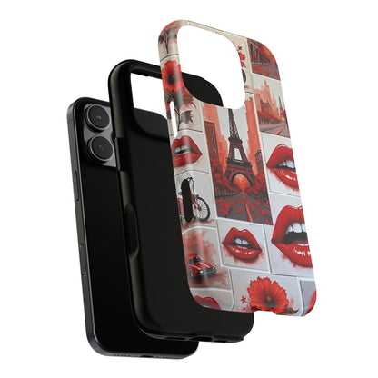 Red Lips & Eiffel Tower Phone Case