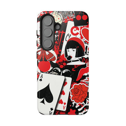 Bold Red & Black Ace Card Phone Case
