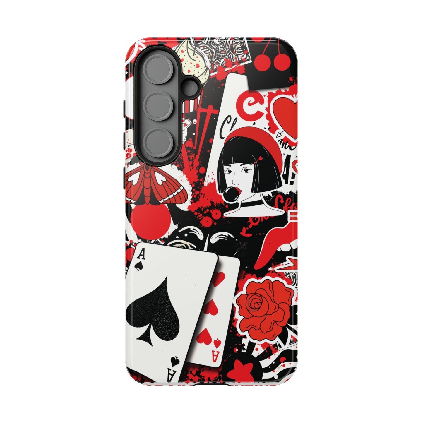 Bold Red & Black Ace Card Phone Case
