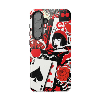 Bold Red & Black Ace Card Phone Case