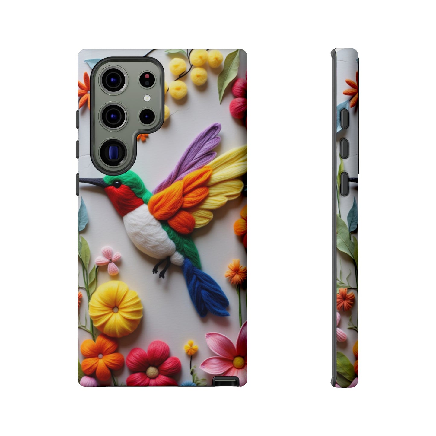 Elegant Hummingbird with Floral Mosaic Design | Nature's Artistic Vibes | iPhone 16 Pro