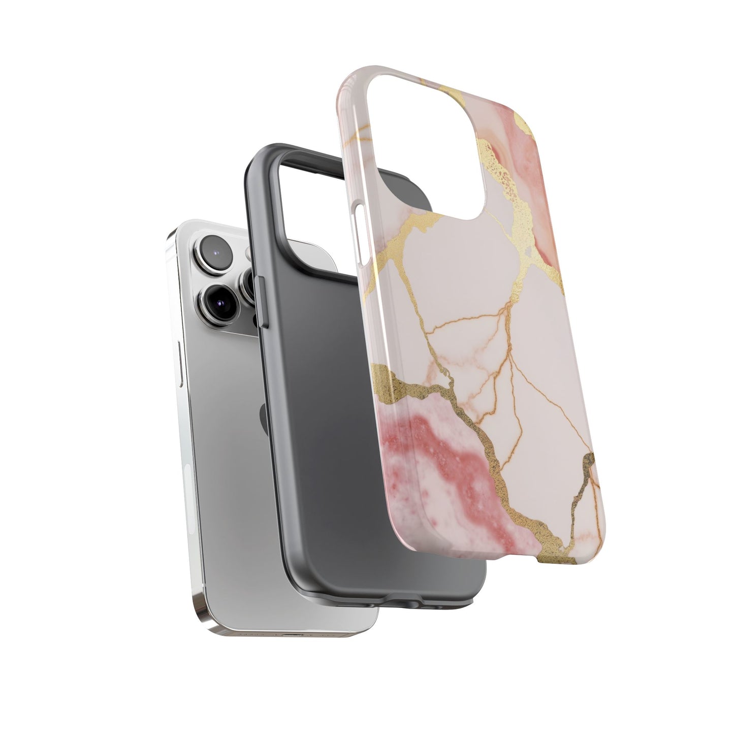 Beautiful Pink Minimal Marble Case Design